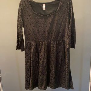 Black lace Baby doll dress. Size L